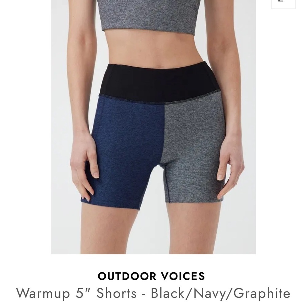 Outdoor voices Two-Tone warm up Athletic Shorts size small